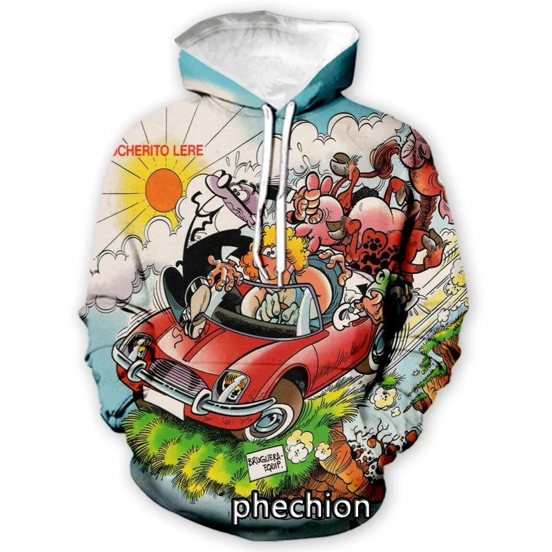 phechion New Men/Women Mortadelo y Filemon 3D Print Long Sleeve Hoodies Casual Hoodies Loose Sporting Pullover A175 5
