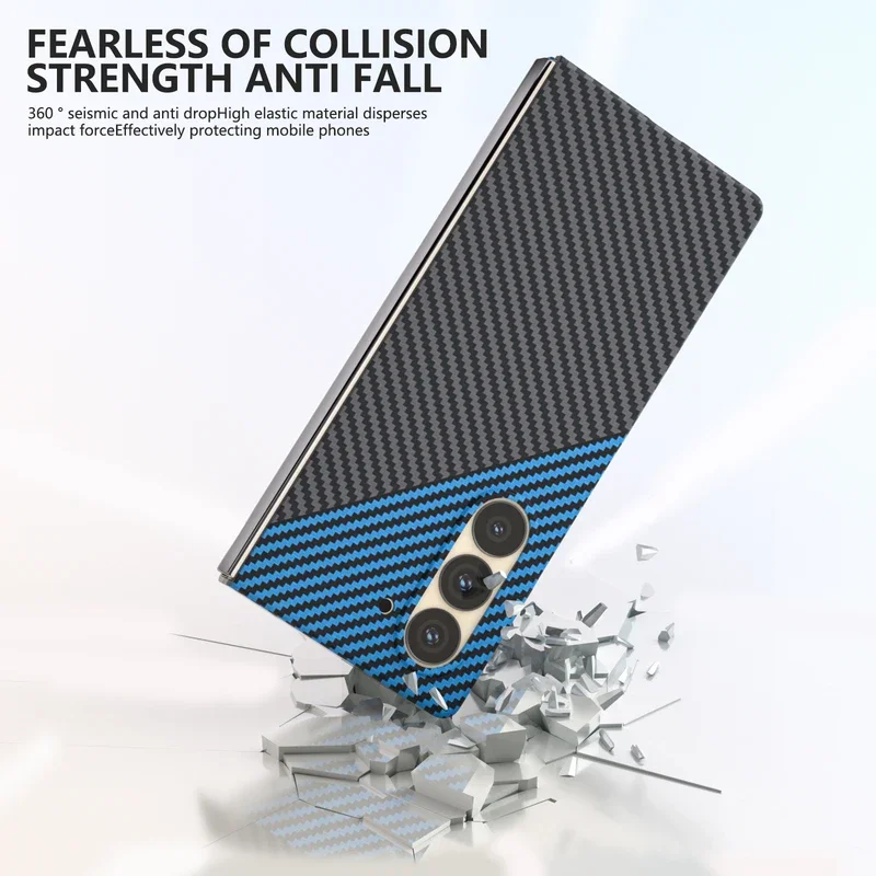 Sleek Matte Frosted Carbon Fiber Decal Case - Shockproof Protective Cover