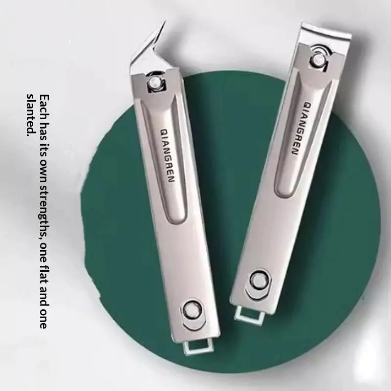 전문가용 평면/경사형 발톱 관리 도구 - 발 관리 도구 가정용 스테인리스 스틸 네일 클리너 내구성