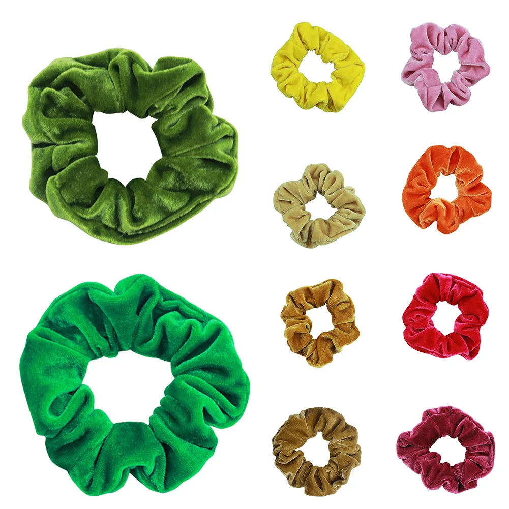 

New Solid Color Women's Velvet Hair Scrunchies Hair Tie Hair Accessories Lady's Ponytail Holder Hair Rubber Bands Accessories