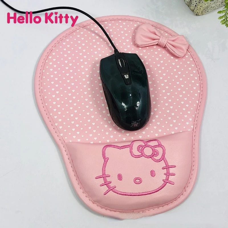 Cute Hello Kitty Mouse Pad Wrist Support, Hello Kitty Desk Accessories  Office Supplies Stuff, Kawaii Mousepad Ergonomic Mouse Pad with Wrist Rest  for Office Desk Computer Laptop Cat Anime Mouse Pad 