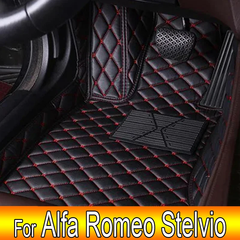 

Car floor mats for Alfa Romeo Stelvio 2017 2018 2019 2020 Custom auto foot Pads automobile carpet cover