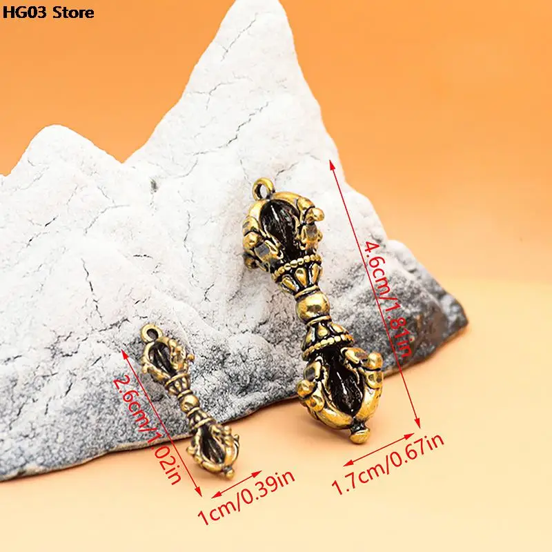 Campana Vajra In Ottone Da 6,5 Cm Per Meditazione – Set Con Pestello Dorje A Cinque Fili, Suono Nitido Per Cerimonie Buddiste