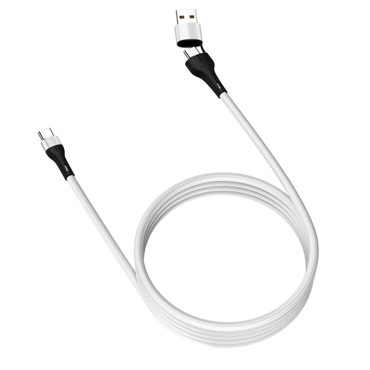 Magnetic Auto-Roll Ultra-Fast Type C Car Charging Cable - USB-C to USB-C, 1M/2M Data Cable