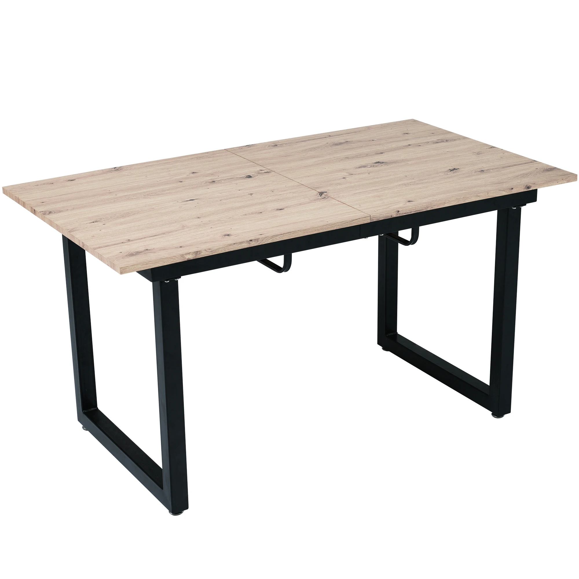 Ausziehbarer Esstisch, L140/180*B80*H75, Industriestil, rechteckig, Kaffee-/Freizeittisch, moderner, einfacher Esstisch aus Eisen – Detail 11