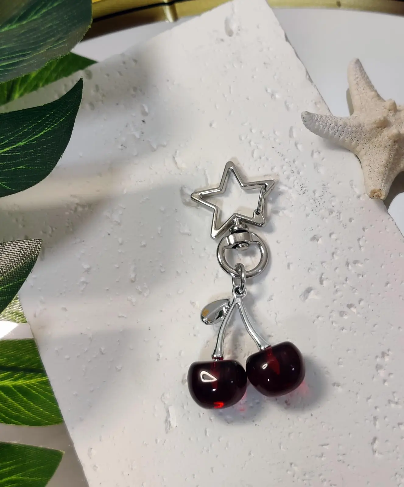 Portachiavi A Forma Di Ciliegia Mabor - Con Ciondolo A Stella Stile Y2k Kawaii Regalo Per Donne 667929