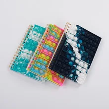 

Pop It Fidget Toy Push Bubbles Notebook A5 Silicone Handbook Student Writing Book Notepad for Valentine's Day Gift Teacher Gift