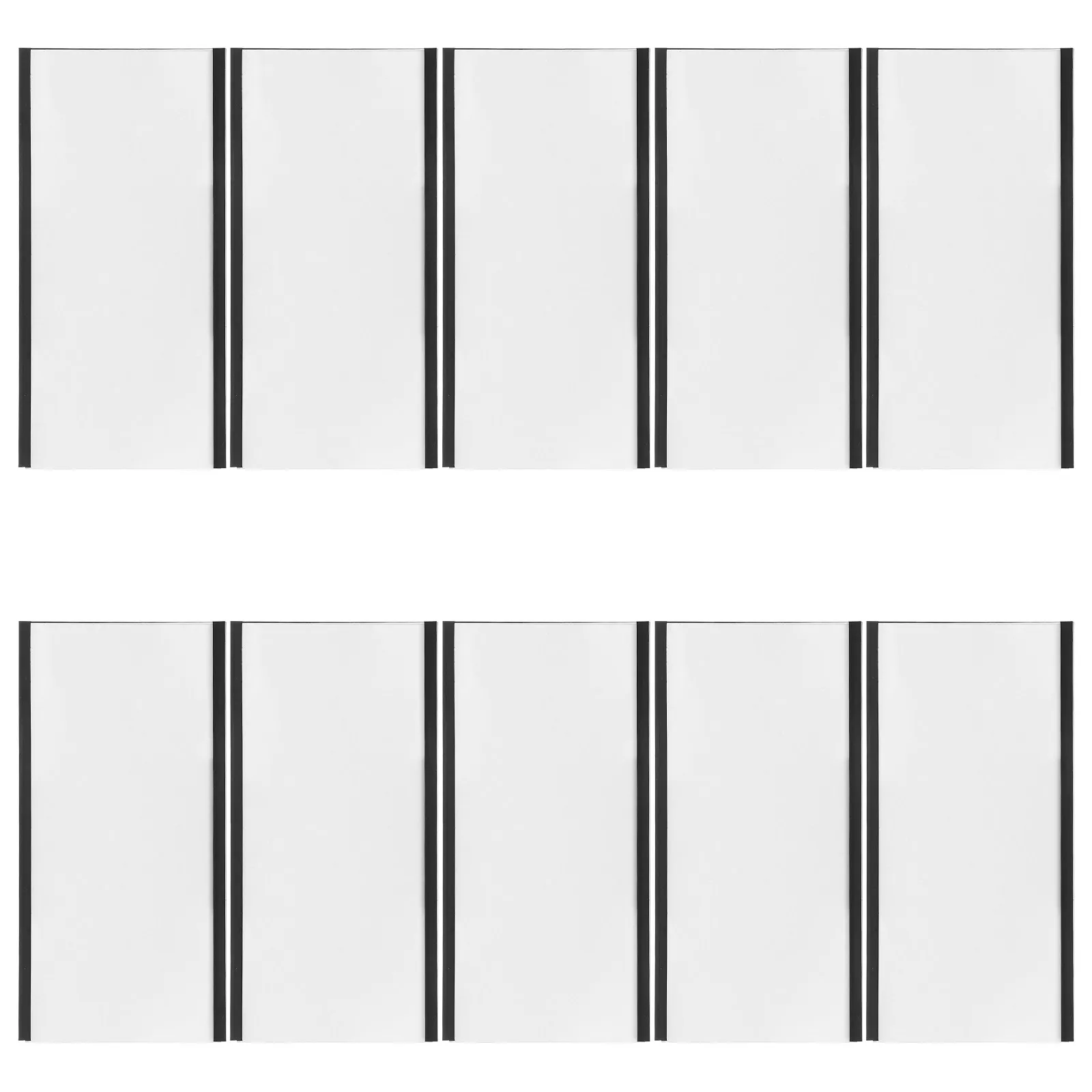 10 세트 자기 라벨 홀더 파일 캐비닛용 이름표 클립 냉장고 재사용 가능한 부드러운 쓰기 선반 사인 정리함