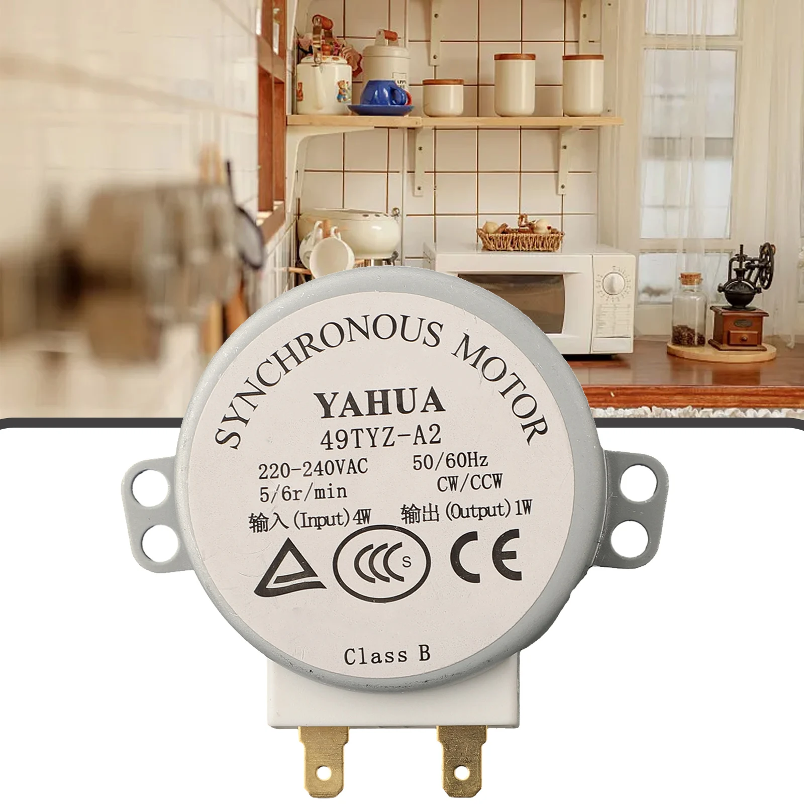 Microwave Oven Synchronous Motor Turntable Backup Motor Compatible With AC 220-240V Models 5-6 Rpm 4W 49TVZ-A2 50/60Hz