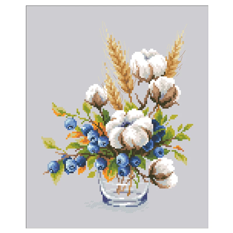 Cross Stitch Kits 18ct 14ct 11ct Silver Canvas Fabric Cotton Thread DIY Embroidery Home Wall Decoration