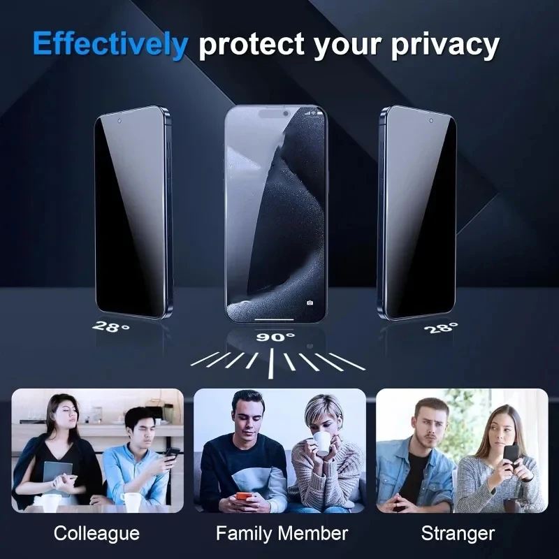Clear Anti-Spy Privacy Protection Tempered Screen Protector Multi-Pack