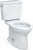 Drake Two-Piece Elongated 1.6 GPF Universal Height TORNADO FLUSH Toilet with CEFIONTECT Cotton White   wider range of people 1
