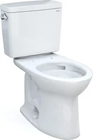 Drake Two-Piece Elongated 1.6 GPF Universal Height TORNADO FLUSH Toilet with CEFIONTECT Cotton White   wider range of people 1