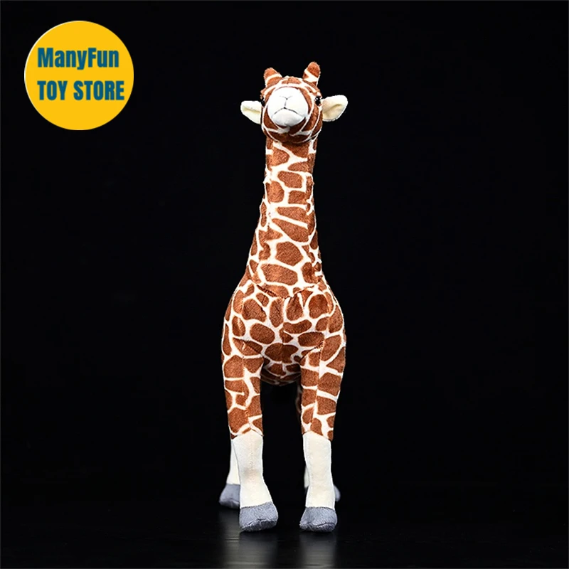 Realistic Giraffe Plush Toy High Fidelity Giraffe Plushie Grassland Animals Peluche Lifelike Stuffed Animals Simulation Doll Kid 3