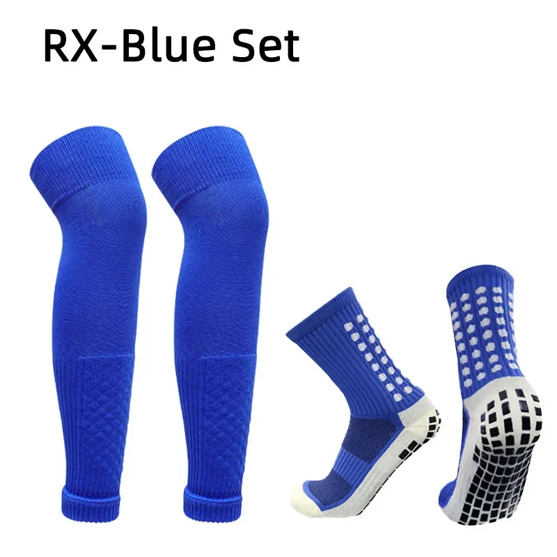 Adult Football Equipment Anti Slip Soccer Socks Kids Leg Cover Calf Sleeve Over Knee Breathable Sports Protective Gear