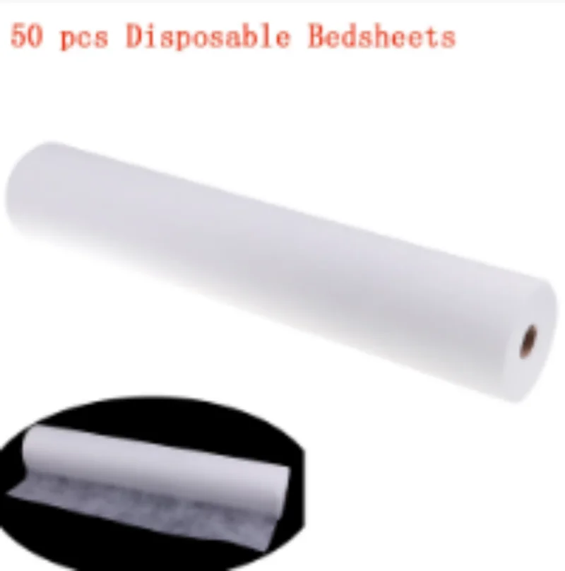 50 Sheets Disposable Spa Salon Massage Bed Sheets Non-Woven Headrest Paper Roll Table Cover Tattoo Supply Massage Mattress Sheet binder ledger refillable a6 binder pocket for filler paper a6 binder budget sheets planner binder cover binder for receipts