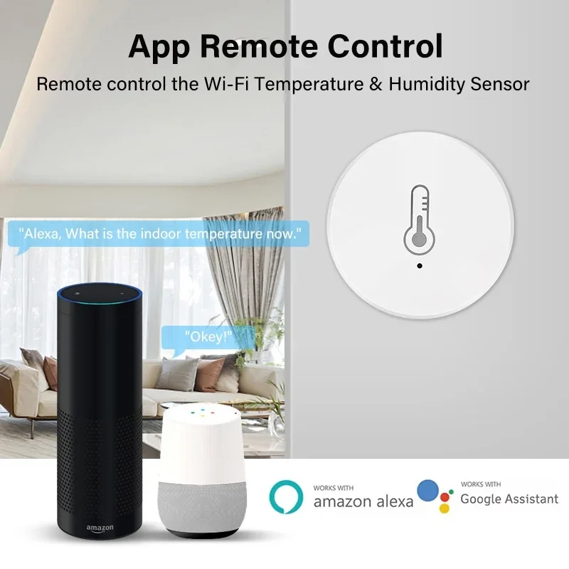 Temperature Sensor Tuya Smart Zigbee Remote Monitor By Smart Life APP Battery Powered Work With Alexa Google Home