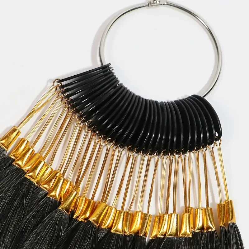 30pcs 20cm New Real Human Hair Color Rings Swatches For Human Hair Extensions Salon Tools Dyeing Sample Chart Ring