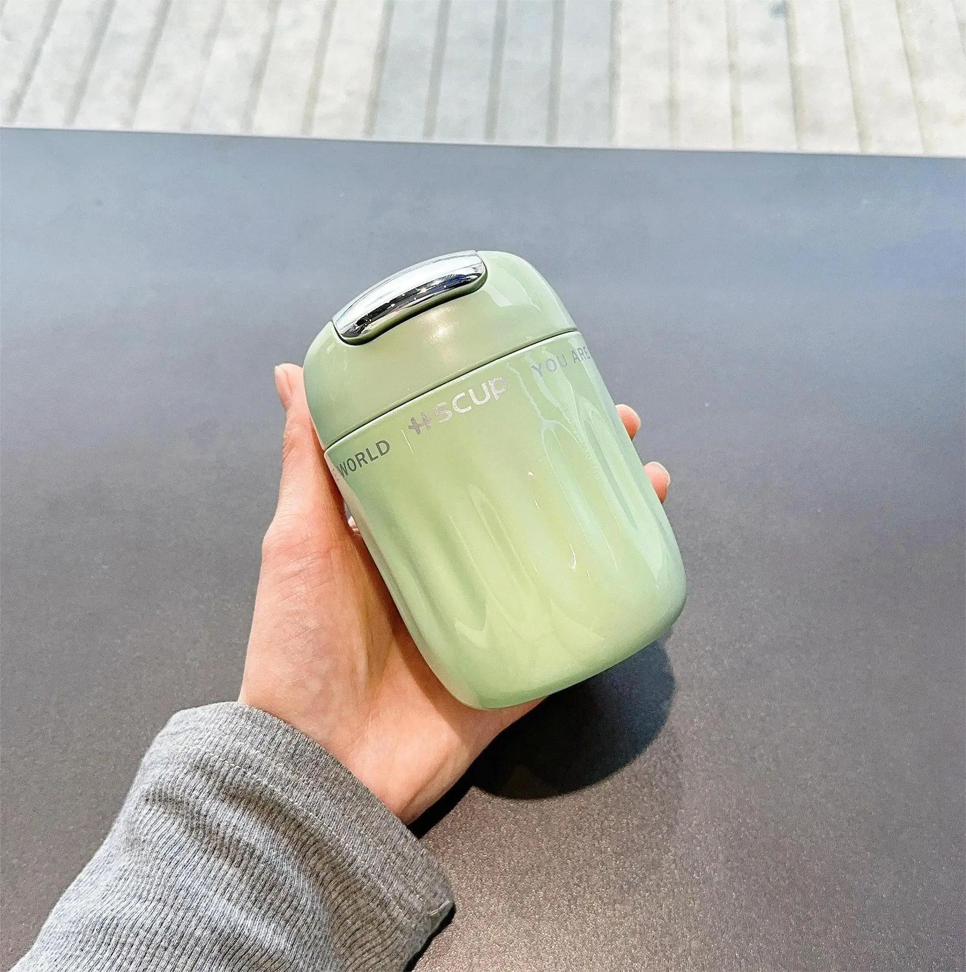 Insulated Coffee Tumbler with Built-in Tea Strainer - Leakproof & Portable Mini Thermos