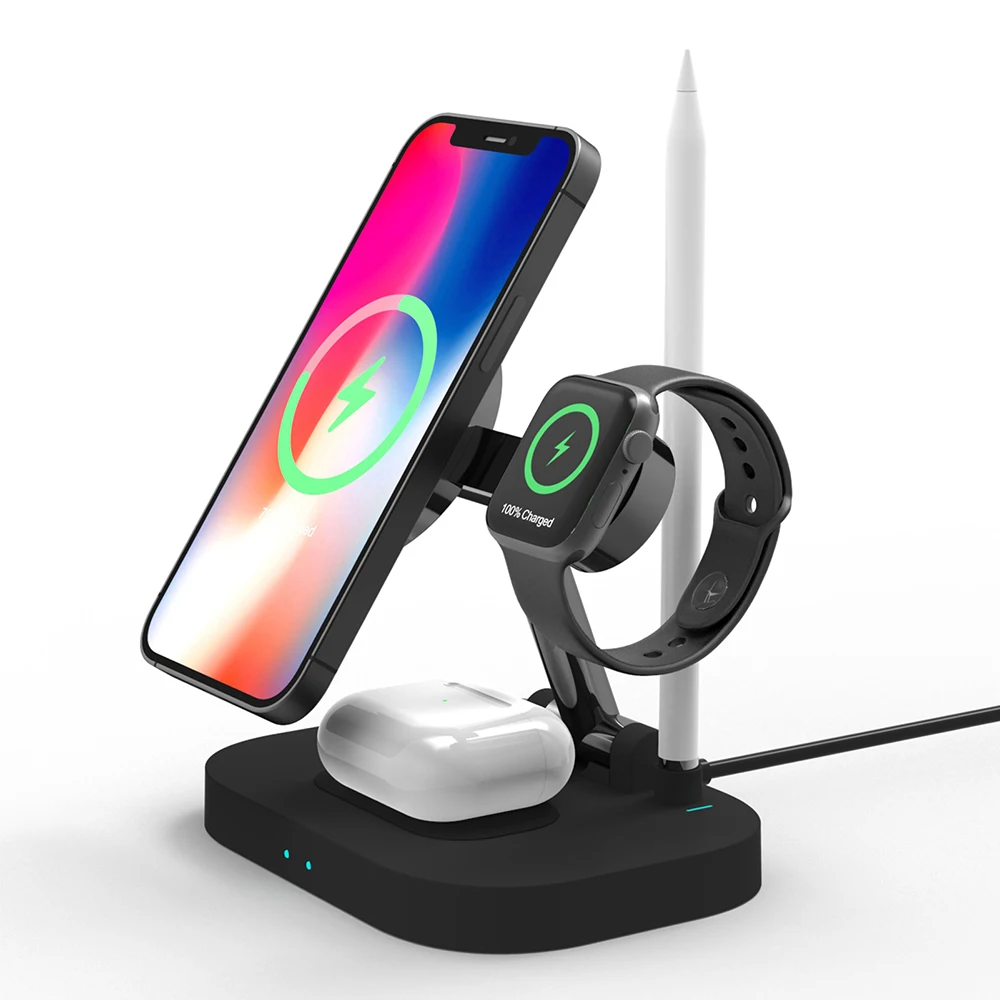 Fdgao Dobrável em Carregador sem Fio Magnético para Iphone 13 12 para Apple Assista se Airpods Pro Apple Lápis Carregador Titular 1 Computers & Electronics