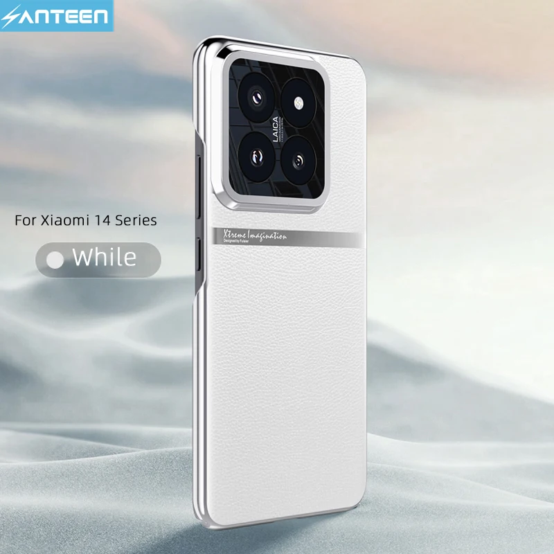 

Anteen For Mi Xiaomi 14 Pro Case Luxury Leather Shell Camera Lens Protection PU Leather Back Cover For Xiaomi 14 Pro