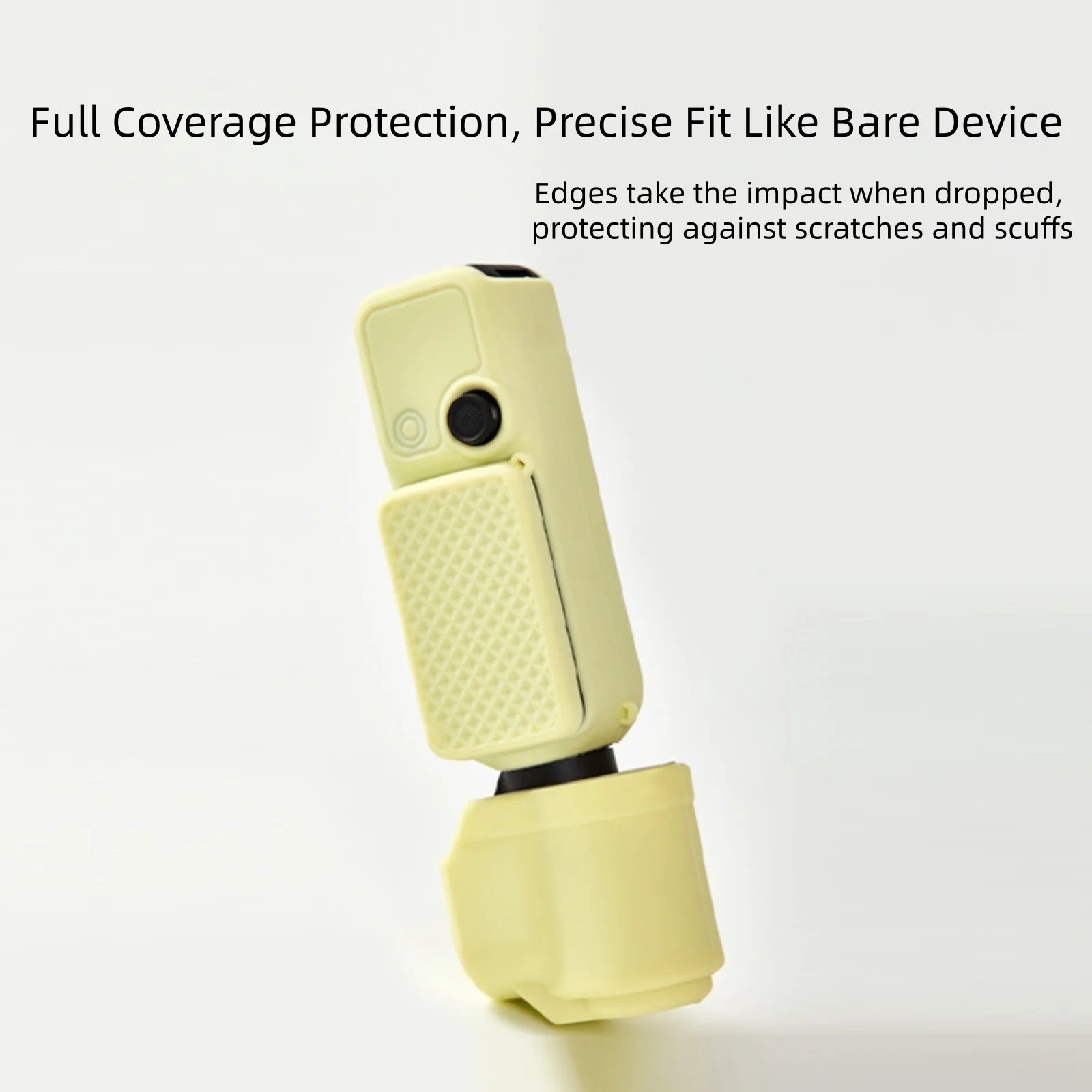 DJI Pocket 4와 호환되는 실리콘 보호 케이스, 야외 여행용 분실 방지 끈이 있는 전체 커버 렌즈 스크린 커버
