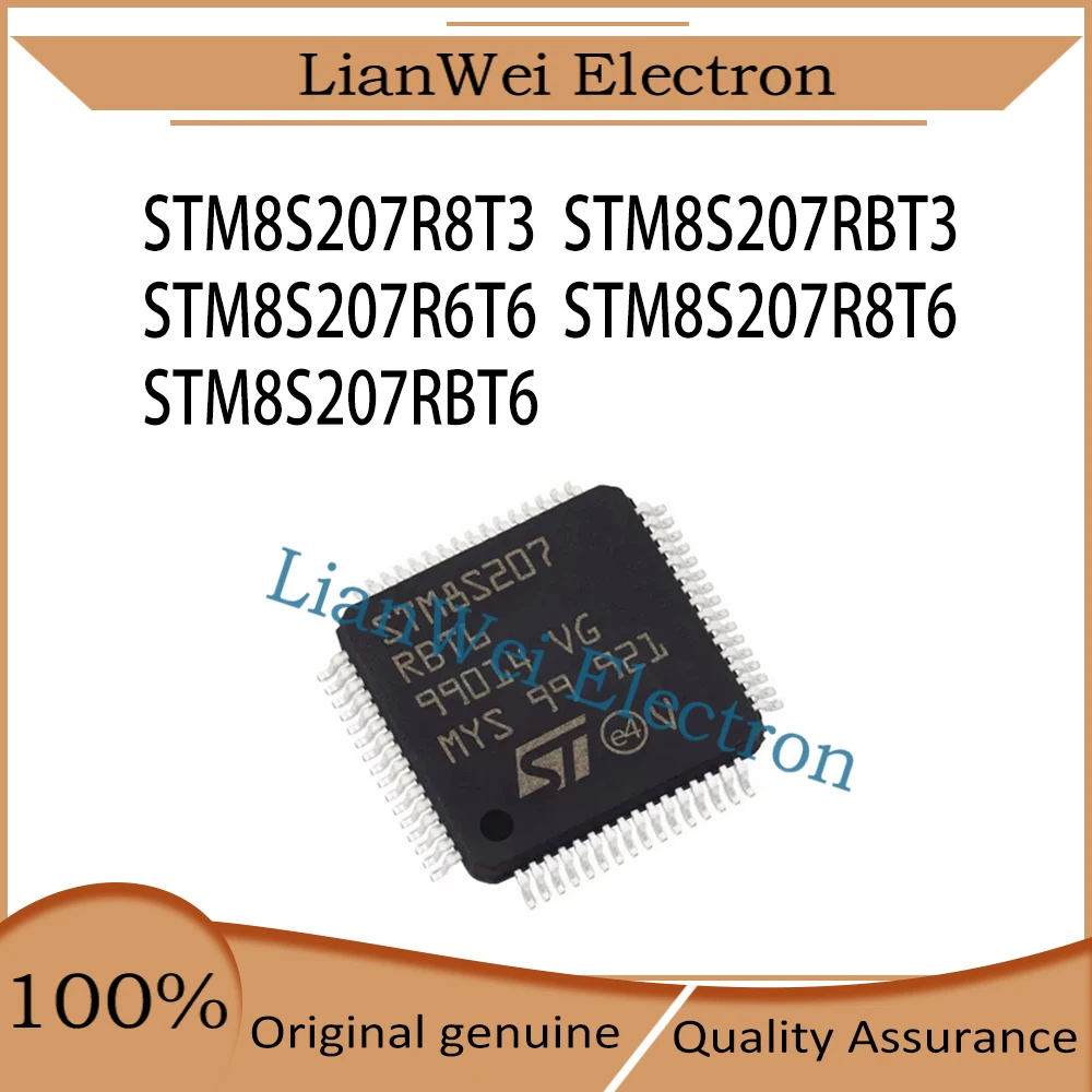 STM8S207 STM8S207R8T3 STM8S207RBT3 STM8S207RBT3 STM8S207R6T6 STM8S207R8T6 STM8S207RBT6 IC MCU Chip LQFP-64