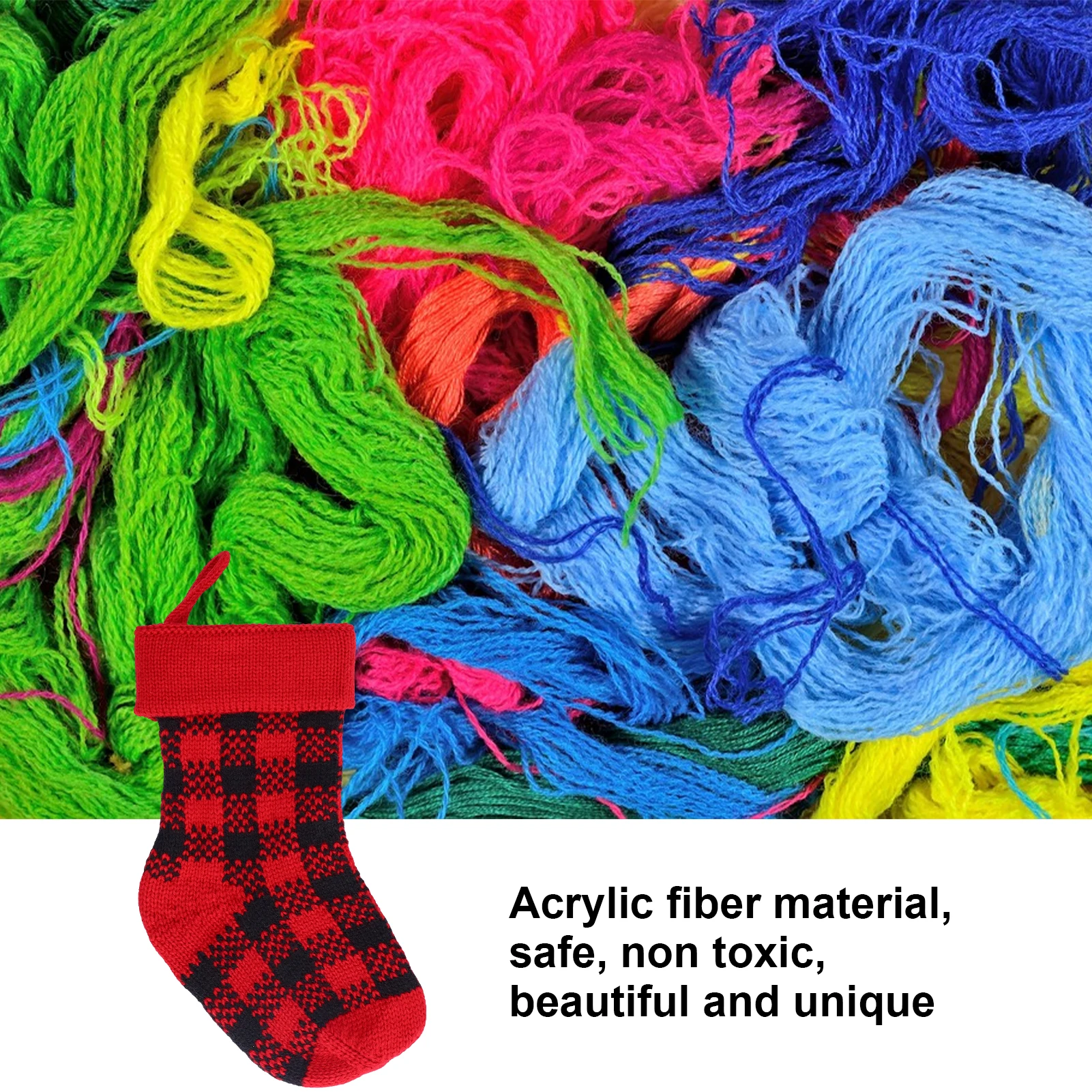 New Year Christmas Stocking Sack Xmas Gift Bag Christmas Decorations For Home Knitted Sock Christmas Tree Decor