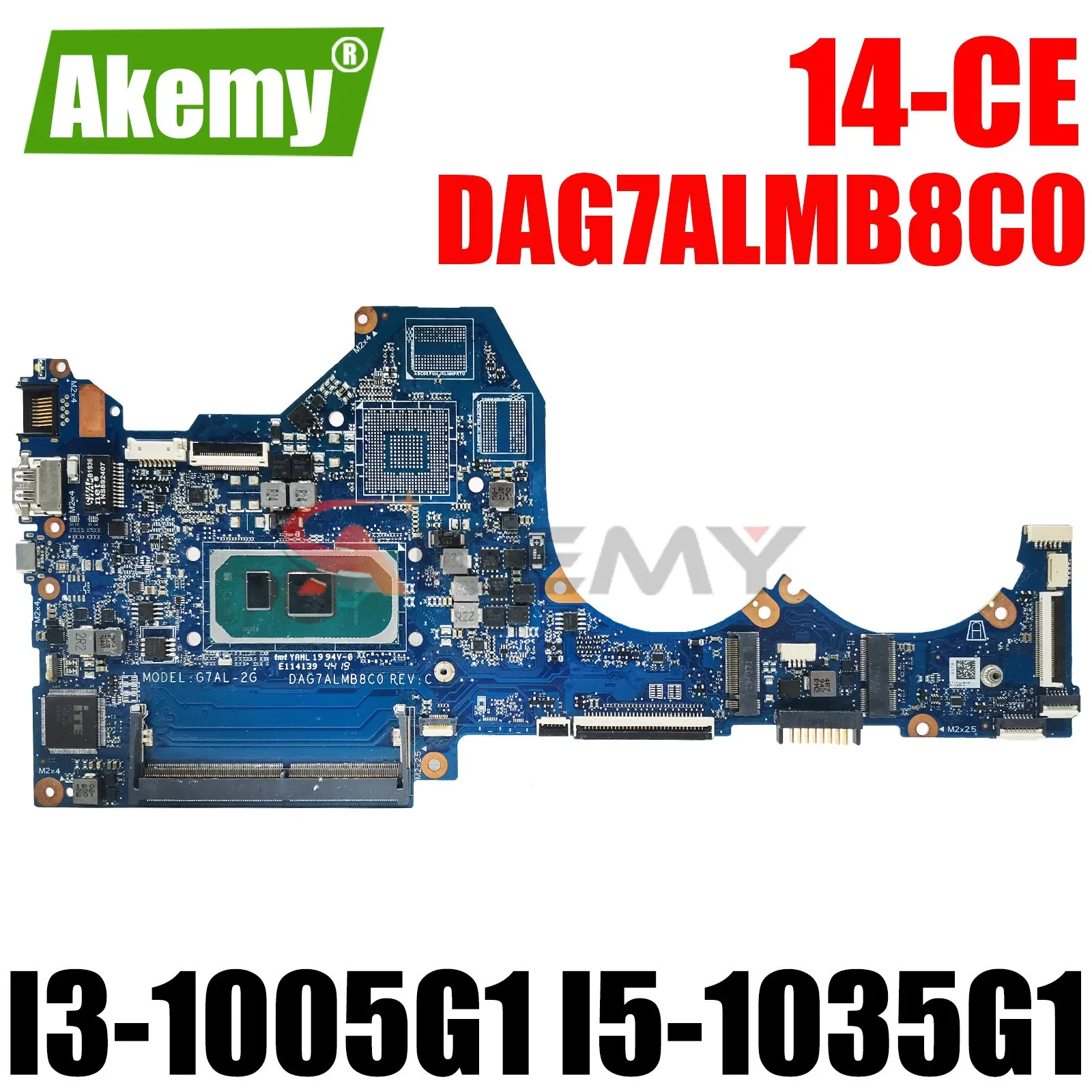 Материнская плата для HP Pavilion 14-CE, системная плата с детской лампой DAG7ALMB8C0 с детской лампой, DDR4 100%, протестирована