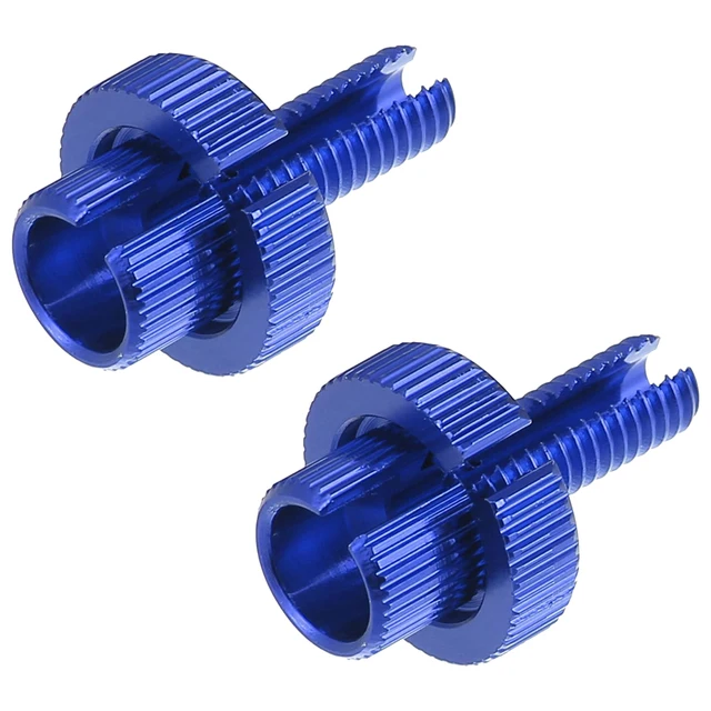 ルイスブルック 2 Pcs Blue 8mm Motorcycle Brake Clutch Levers Adjuster Screw