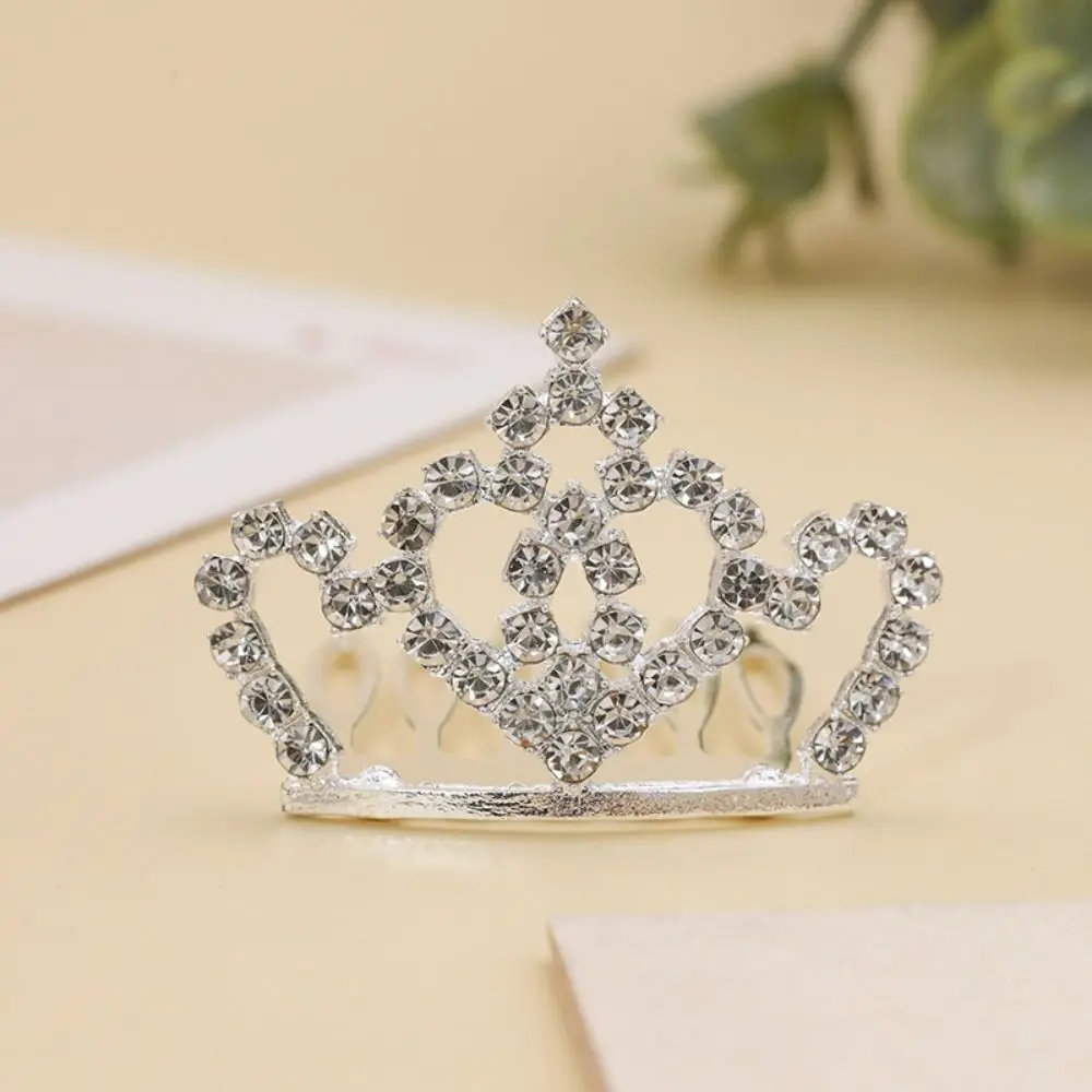 Kinder Haarspangen Mit Strass Krone Blume Tiara Haarclips_voghion.com