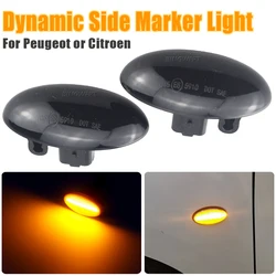 LED Dynamic Turn Signal Side Marker Light Sequential Blinker Lamp For Peugeot 307 206 407 107 607 1007 Partner Expert