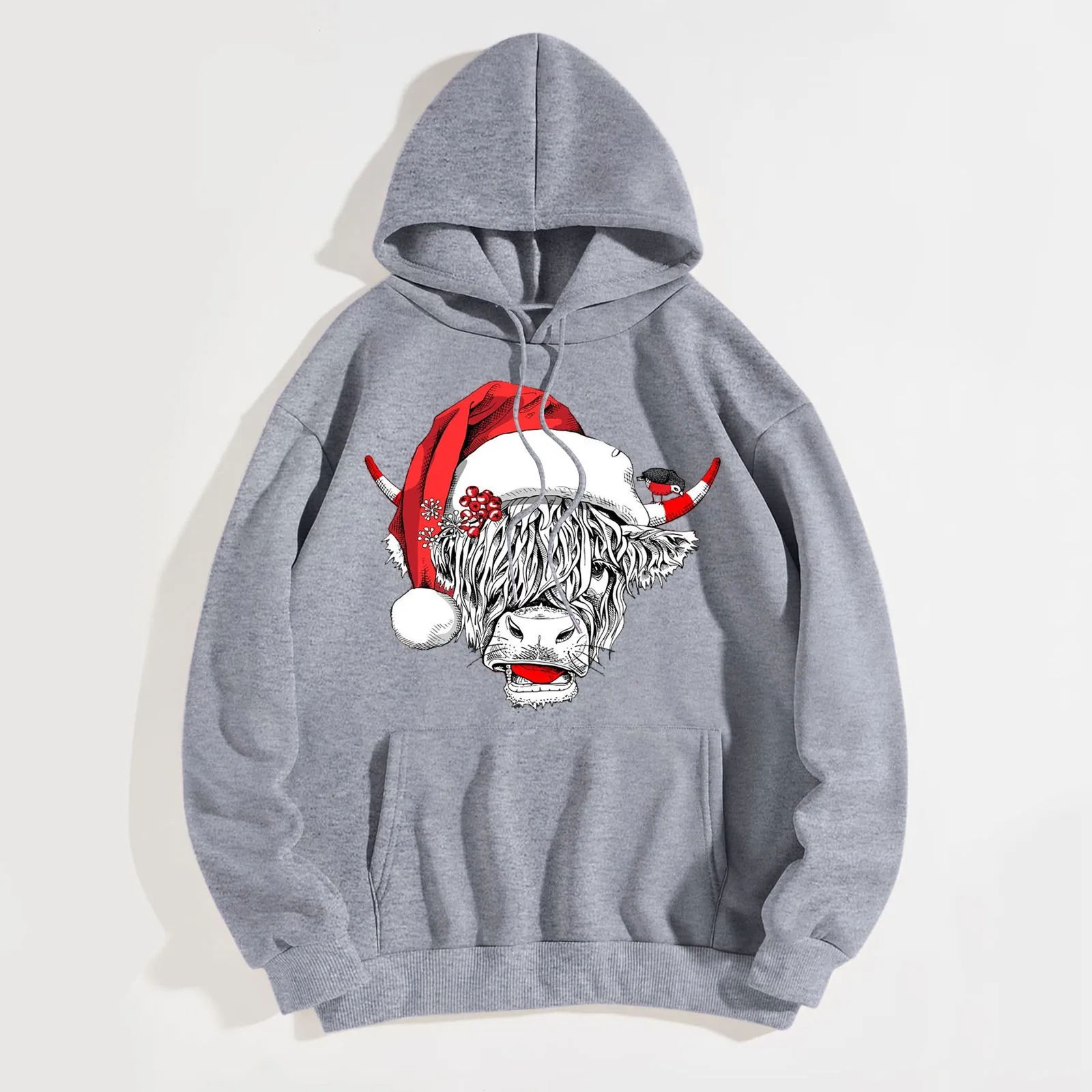 Women Cute Love Cow Christmas Hooded Sweatshirt Merry Christmas High Land Cow  Sweatshirt Hooded Round 90s Athletic Streetwear - Hoodies u0026 Sweatshirts -  AliExpress