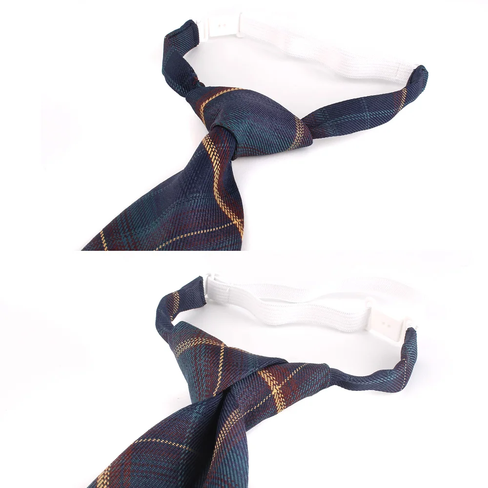 Skinny Ties For Men Women Casual Plaid Necktie Suits Boys Girls Ties Slim Men Necktie Gravatas Simple Lazy person Student Tie Neck ties