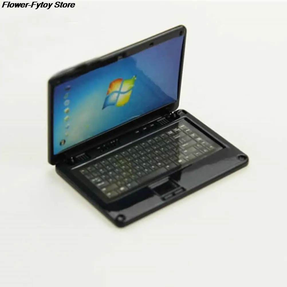 

Diy 1:12 Dollhouse Laptop Computer Miniature Cute Simulation Alloy Fashion Crafts Dollhouse Decoration Accessories