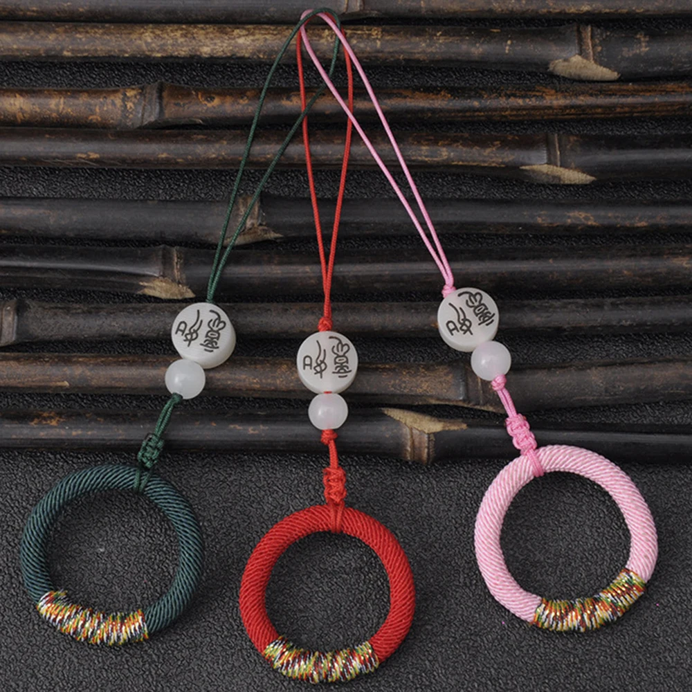 

Bodhi Ring buckle mobile phone lanyard handmade gold wire winding retro fashion couple mobile phone small pendant