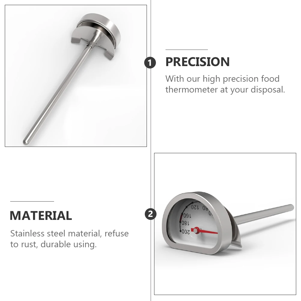 Accessories Fry Pan Thermometer Deep Fryer Dial for Cooking Stainless Steel Oil Temperature Gauge Household Kitchen Gadget 4