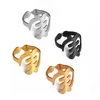 Anniyo African Symbol Ring Stainless Steel Metal Finger Rings Gye Nyame Ethnic Jewelry African Cultural Wedding Bands #249221 1
