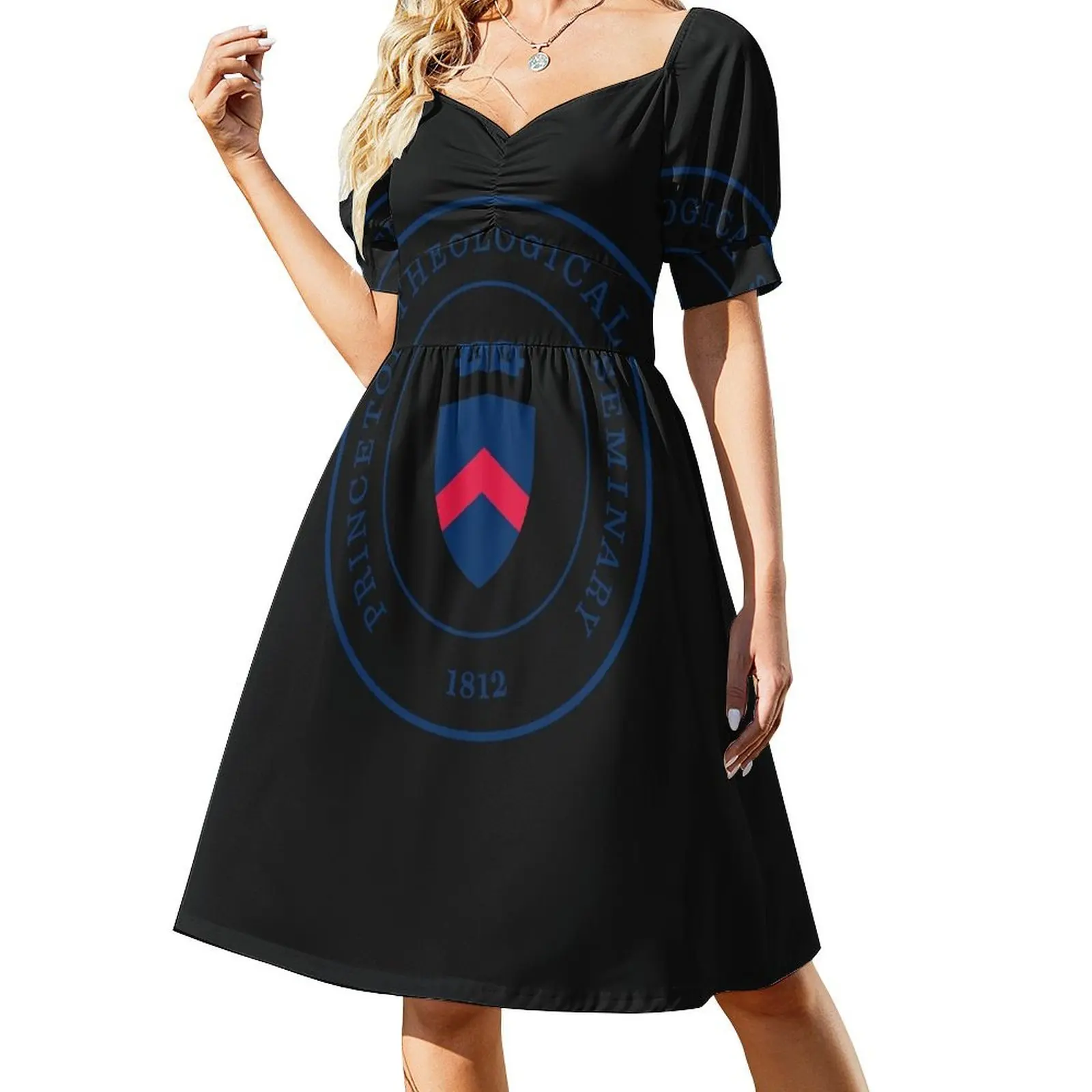 thumbnail image 1 of Camiseta clásica del Seminario Teológico de Princeton. Vestido de manga corta. Vestido largo para mujer. Vestido de verano para mujer., 1 of 8