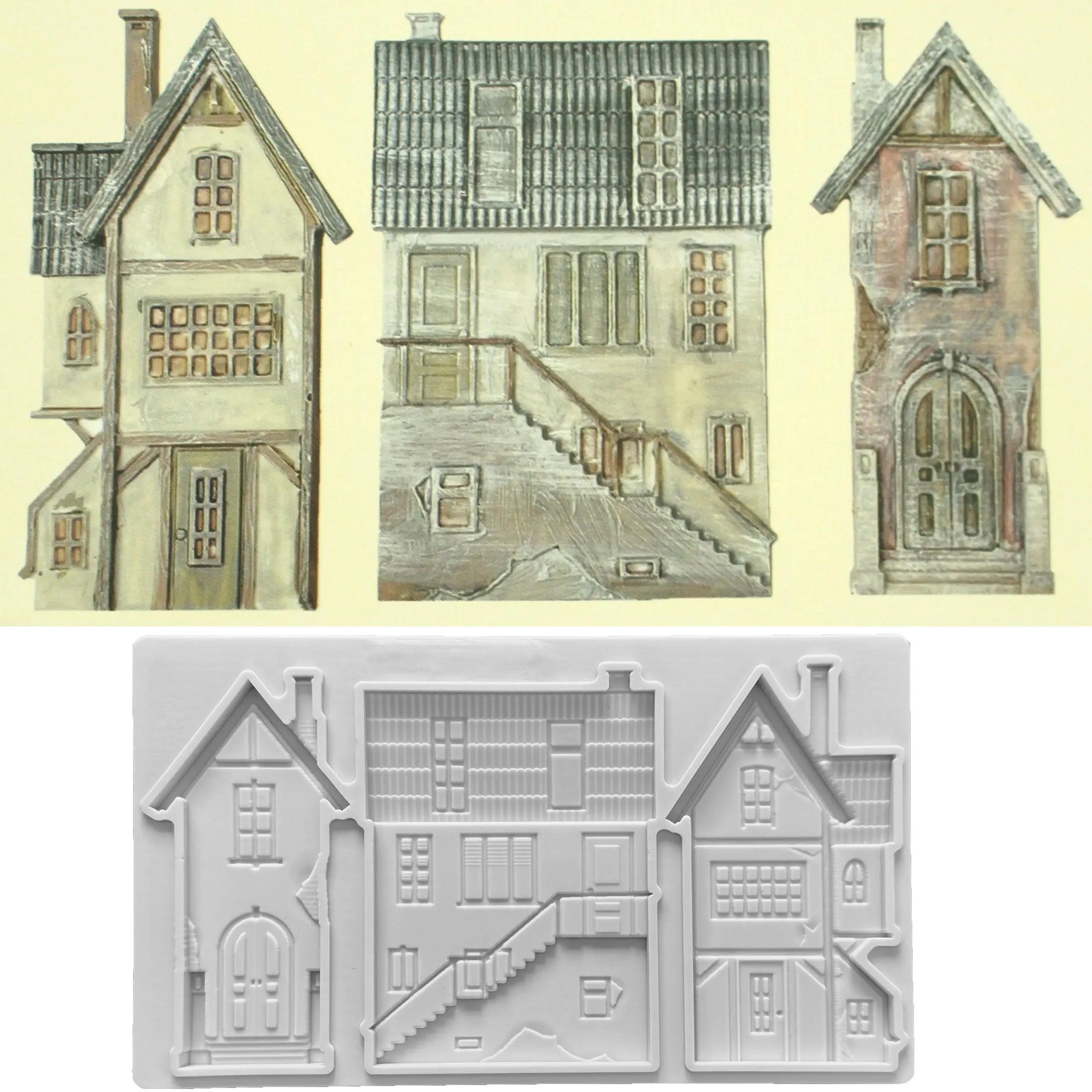 Nice House Silicone Mold – 3D Fondant Cake Decorating Mold for Sugarcraft, Cupcakes, Ch... - SKU CMD01421 - UGI Packaging