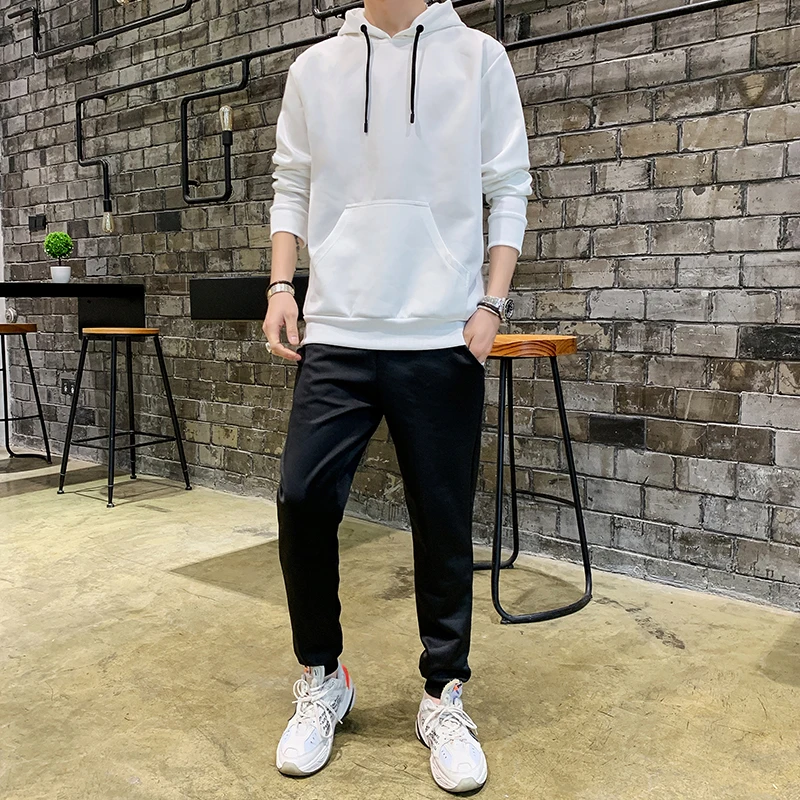 New Korean Teenagers Set Men'S 2022 Handsome Hooded Sports Leisure Fashion Student Spring And Autumn Two-Piece Suit