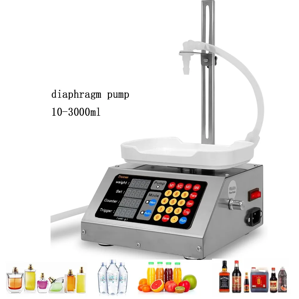 

Filling Machine Liquid Filler For Oil Water Drink Wine Juice Weighing Diaphragm Pump 10ml-3000ml Electronic Scale csy-3200