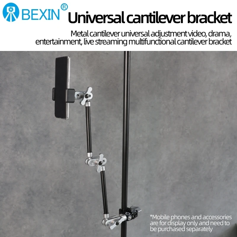 베신 카메라 매직암 슈퍼 클립 브래킷 포함 스마트폰 클램프 마운트 태블릿 웹캠 스튜디오 키트 세트