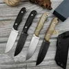 High Quality Fixed Blade Knife Outdoor Hunting Cutting Knife D2 Blade G10 / Flax Handle EDC Camping Hiking Survival Tools Gift 1