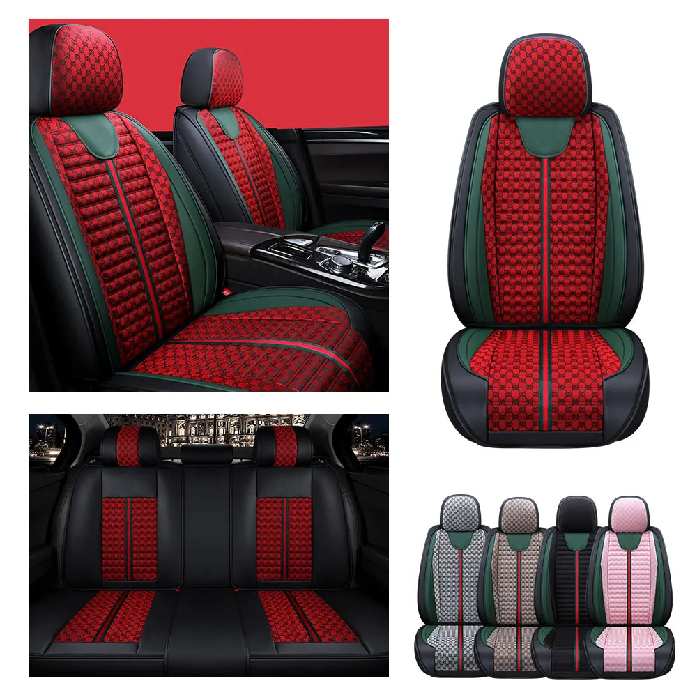 OEM VW Golf 6 VI Gti Seat Cover Back Black Red Fabric Rear Seat