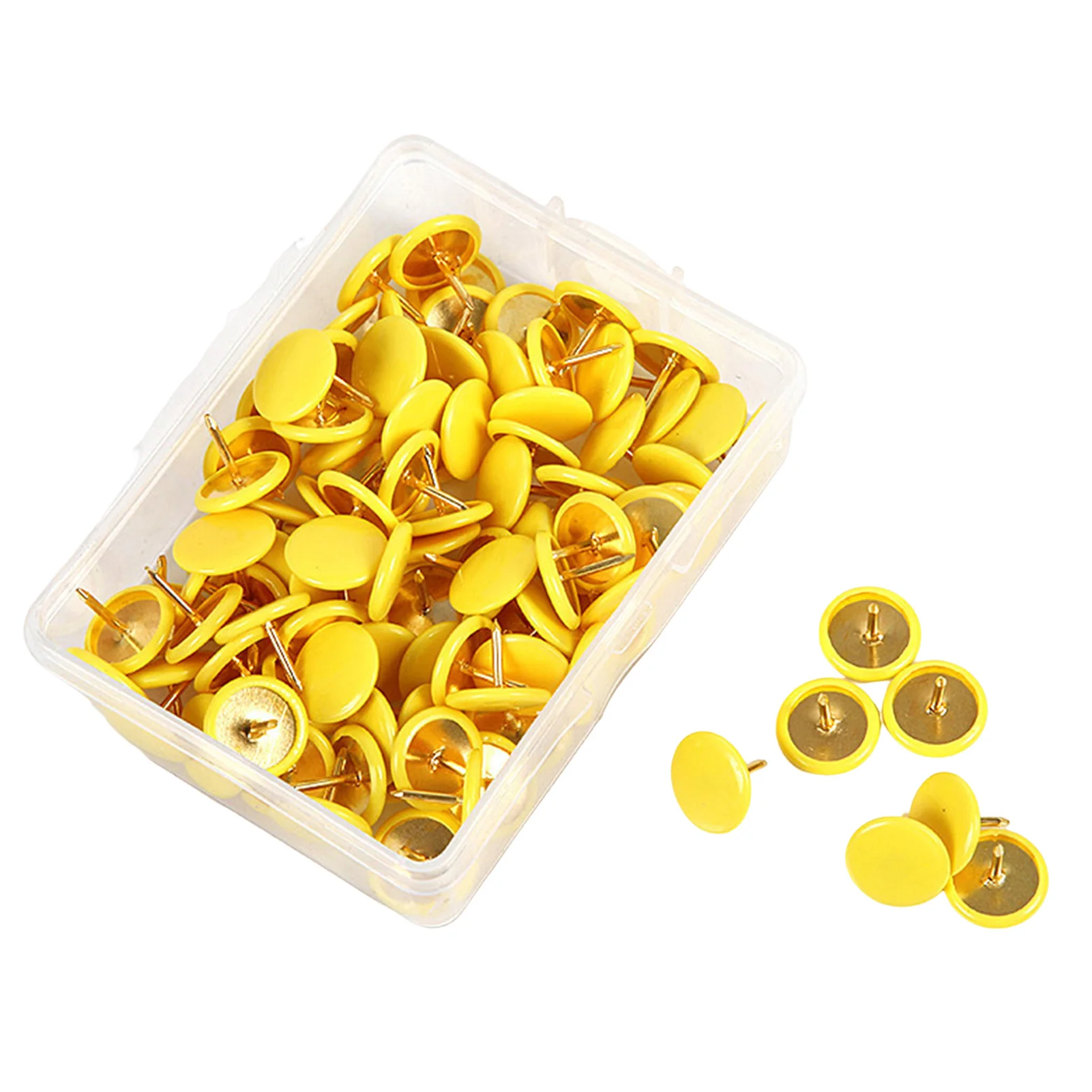 100pcs Push Pins Round Head Thumbtacks Decorative Colored Thumb Tacks for Office School Supplies