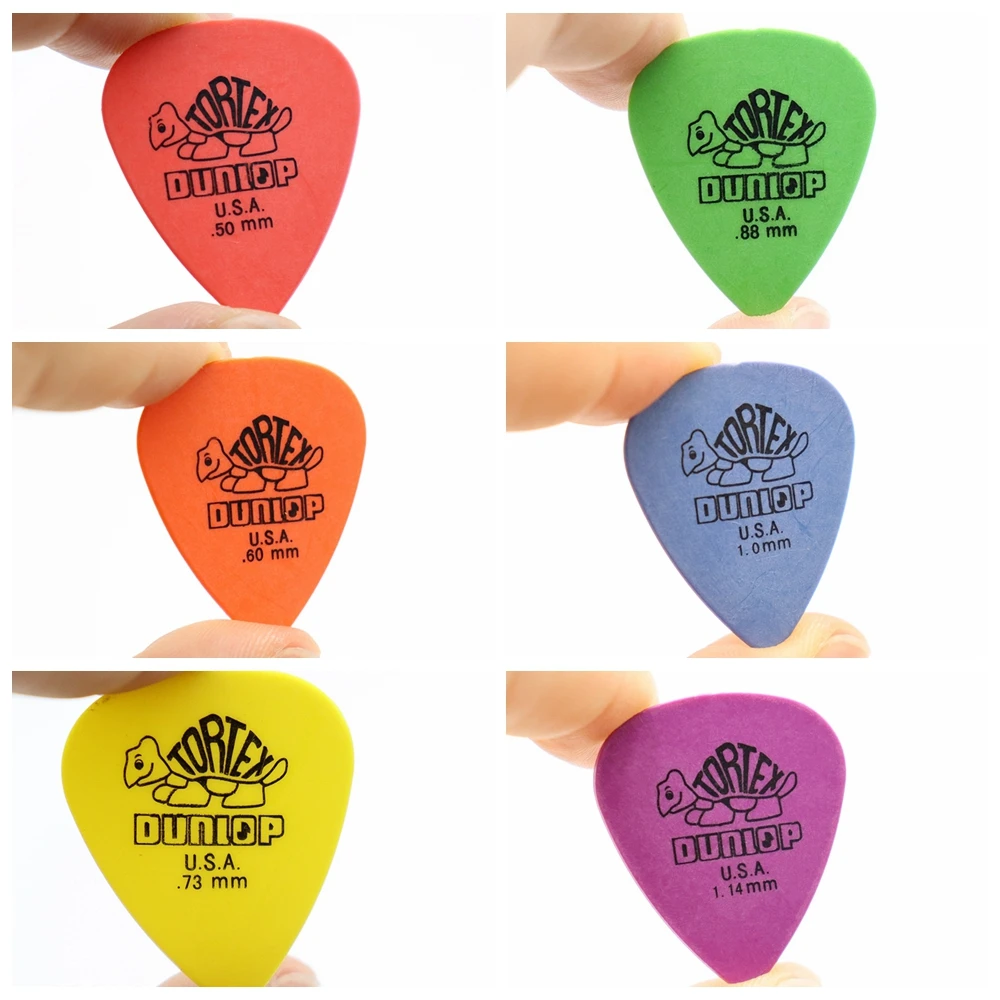 Guitar Picks Dunlop For Electric Guitar Bass Parts Accessories 6 Kinds Of Thickness Plectrum 12pcs