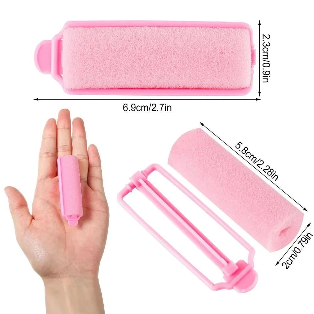 2.4Inch Foam Sponge Hair Rollers Hair Curlers Sleep In Soft Sleep Rollers Curlers for Curls Style Heatless Christmas Party