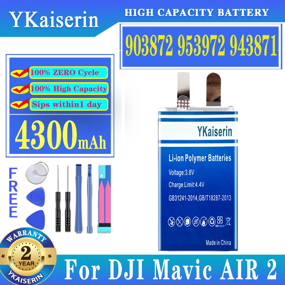 

YKaiserin 4300mAh Replacement Battery 903872 953972 943871 for DJI Mavic AIR 2 AIR2 Batteries