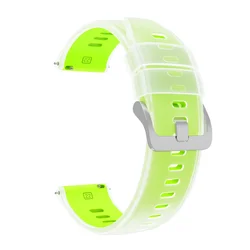 Translucent Silicone Watch Band - 22mm Strap - Garmin Active (Green)